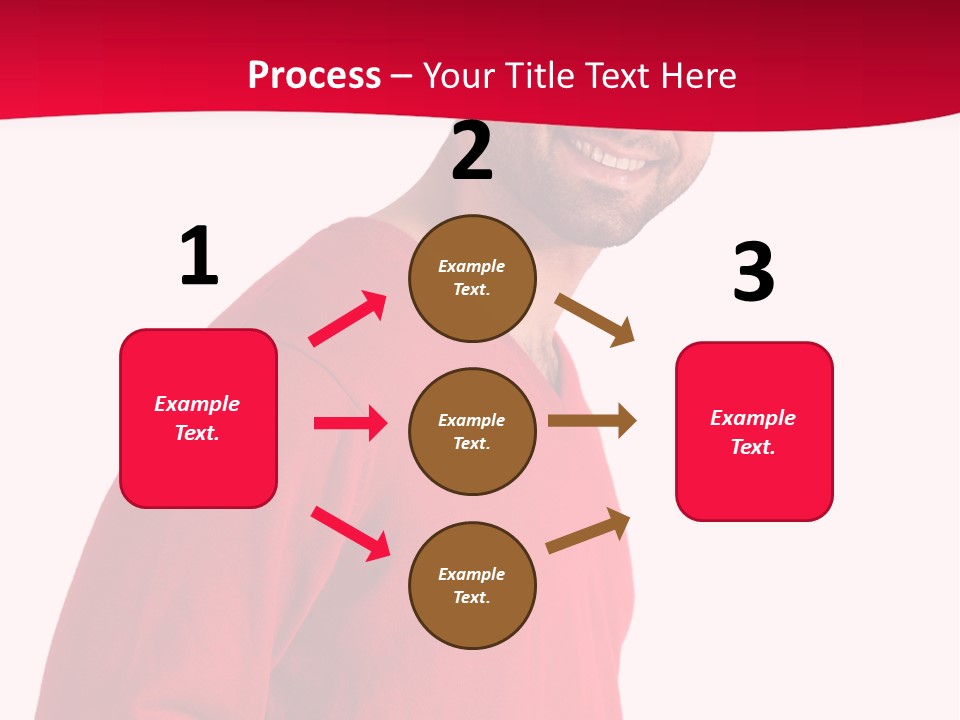 A Man In A Red Shirt Is Smiling PowerPoint Template