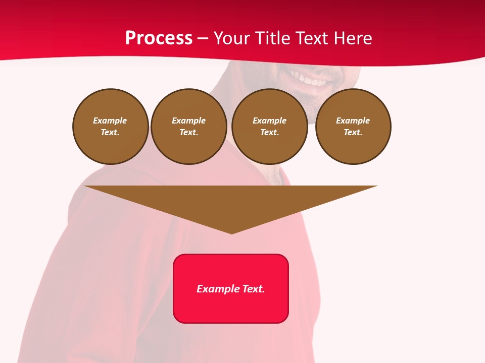 A Man In A Red Shirt Is Smiling PowerPoint Template