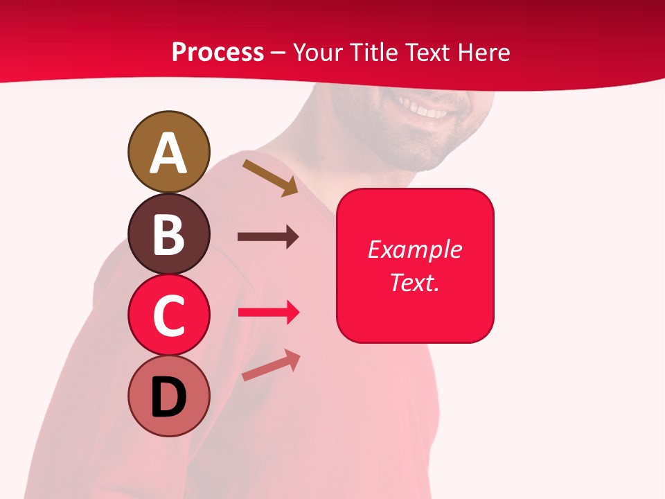 A Man In A Red Shirt Is Smiling PowerPoint Template