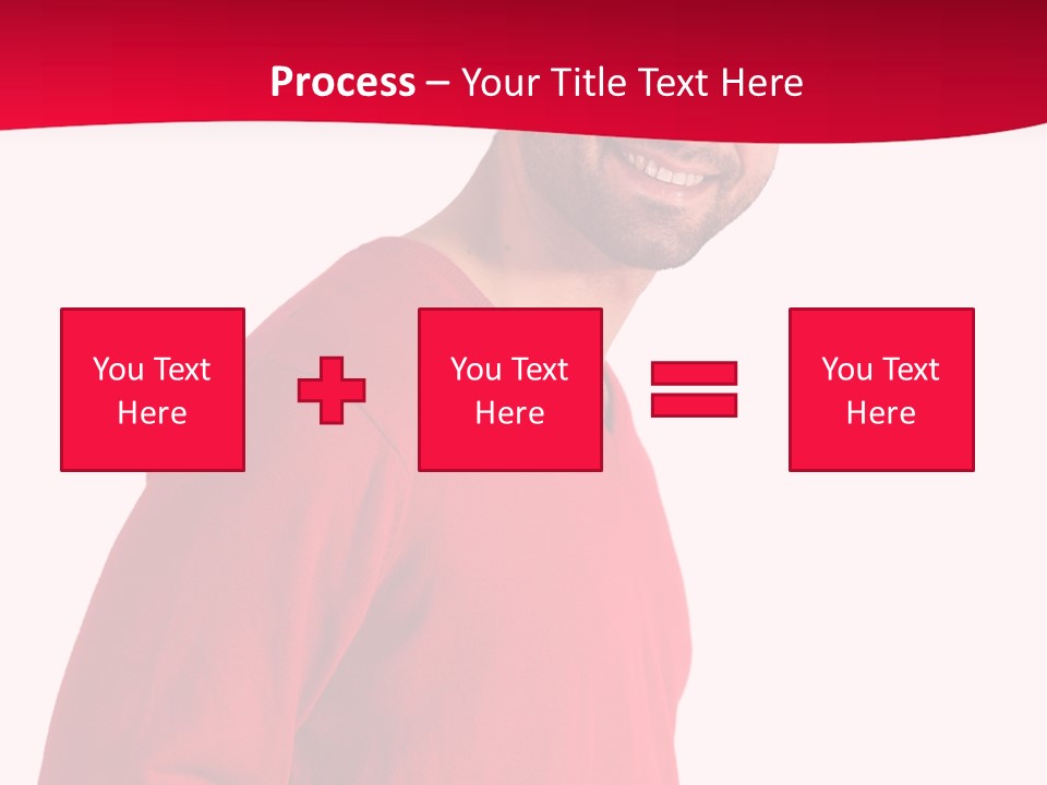 A Man In A Red Shirt Is Smiling PowerPoint Template