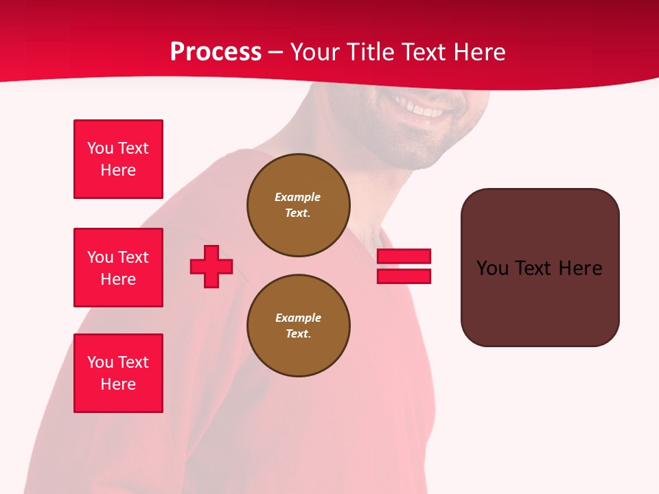 A Man In A Red Shirt Is Smiling PowerPoint Template