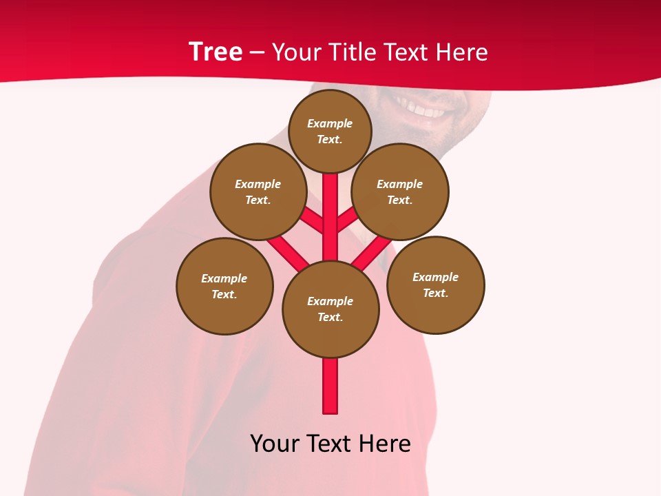 A Man In A Red Shirt Is Smiling PowerPoint Template