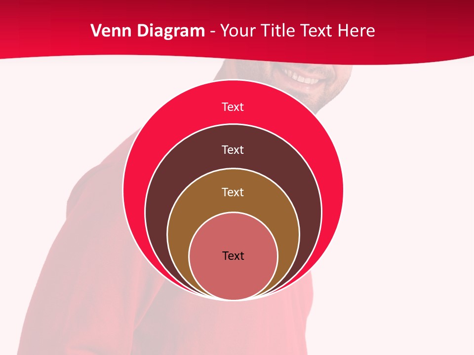 A Man In A Red Shirt Is Smiling PowerPoint Template