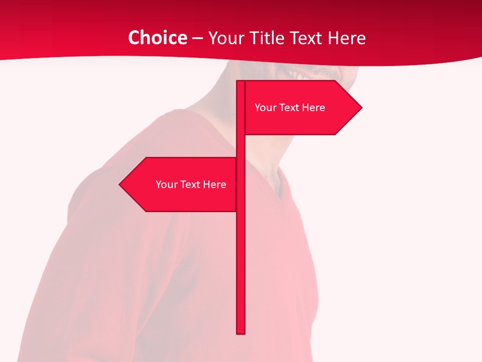 A Man In A Red Shirt Is Smiling PowerPoint Template