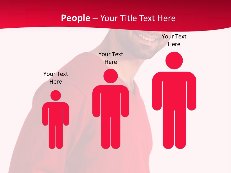 A Man In A Red Shirt Is Smiling PowerPoint Template
