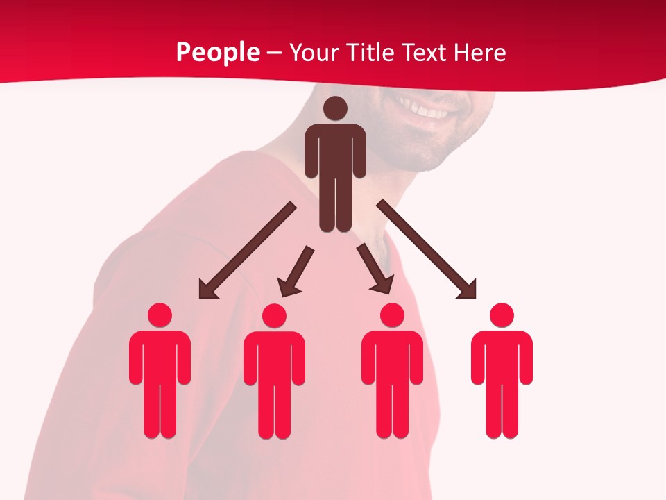A Man In A Red Shirt Is Smiling PowerPoint Template