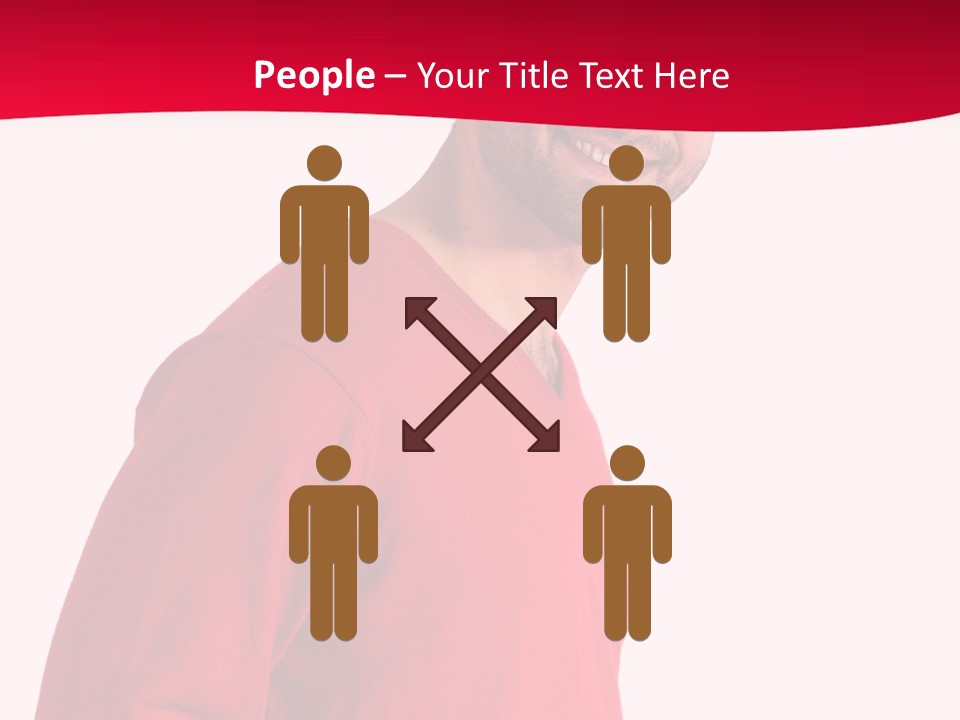 A Man In A Red Shirt Is Smiling PowerPoint Template