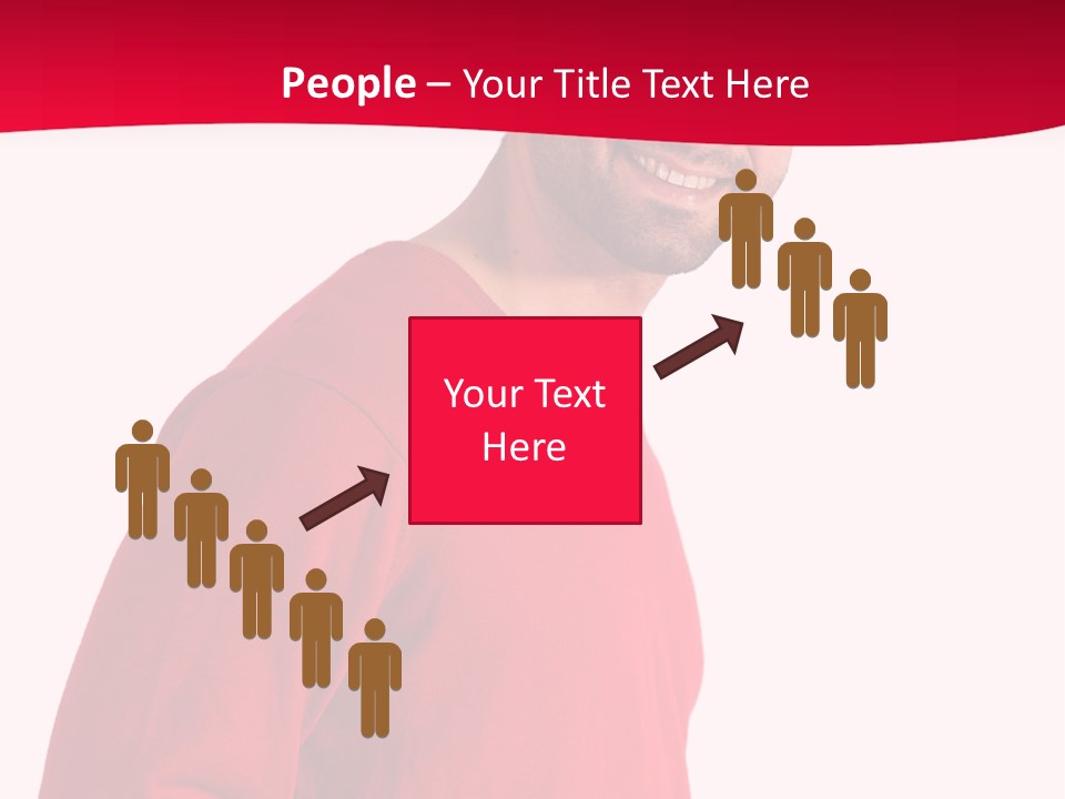 A Man In A Red Shirt Is Smiling PowerPoint Template