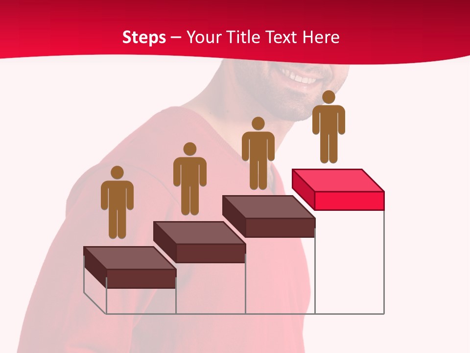 A Man In A Red Shirt Is Smiling PowerPoint Template