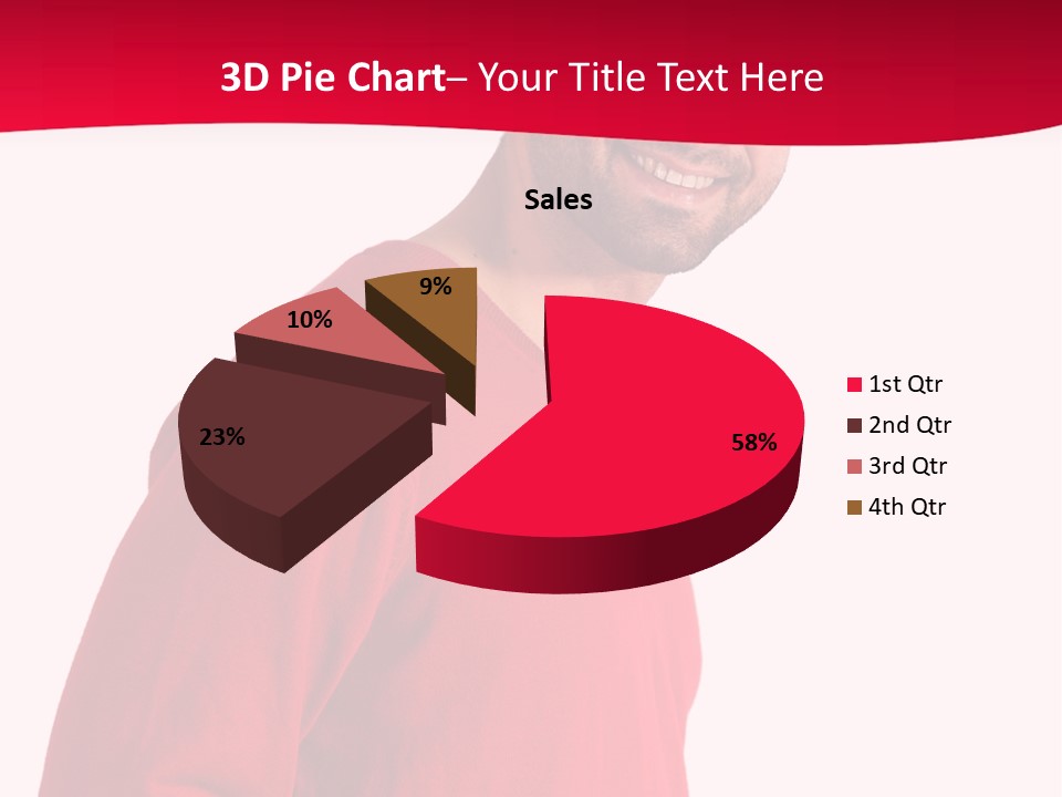 A Man In A Red Shirt Is Smiling PowerPoint Template
