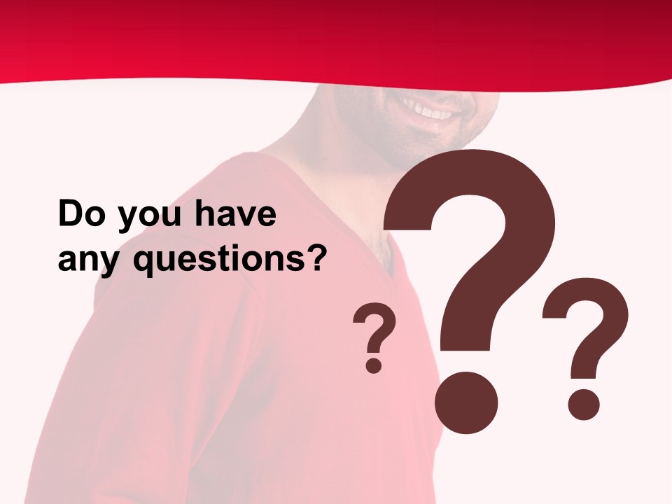 A Man In A Red Shirt Is Smiling PowerPoint Template