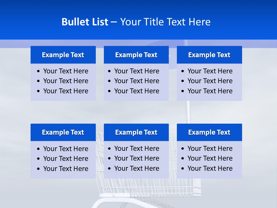 A Shopping Cart With A Flag On Top Of It PowerPoint Template