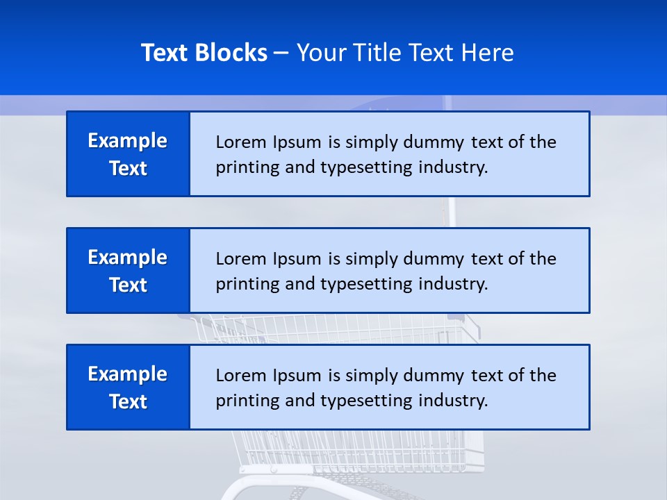 A Shopping Cart With A Flag On Top Of It PowerPoint Template