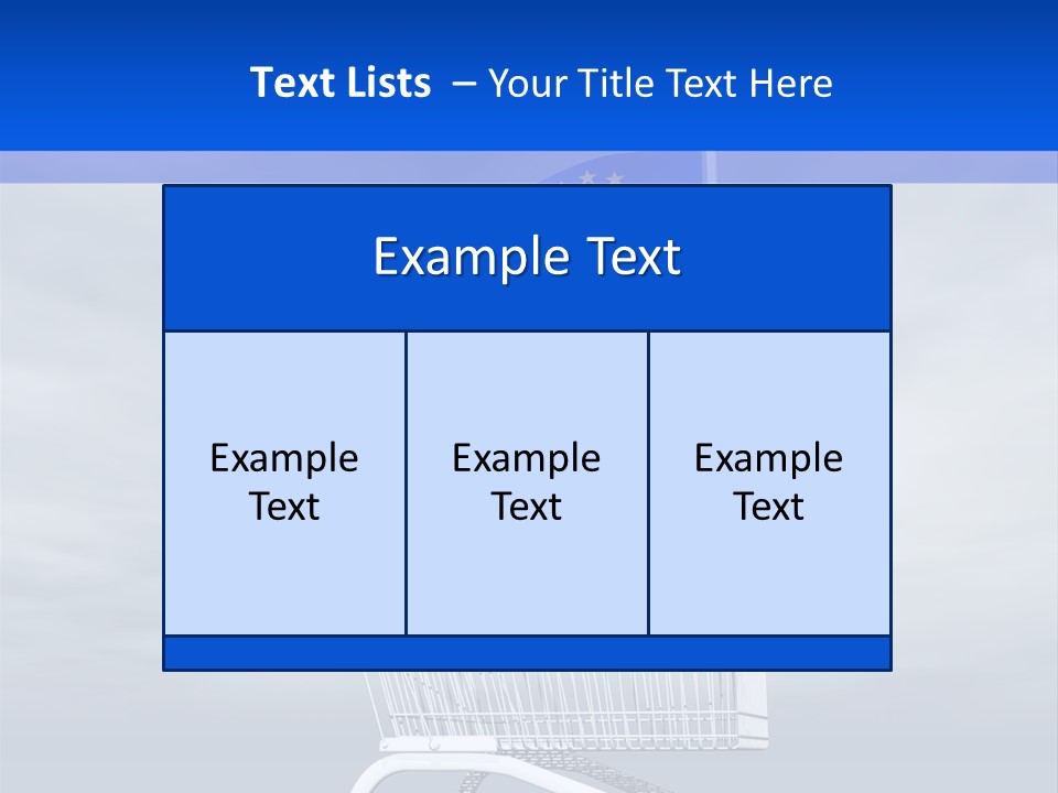 A Shopping Cart With A Flag On Top Of It PowerPoint Template