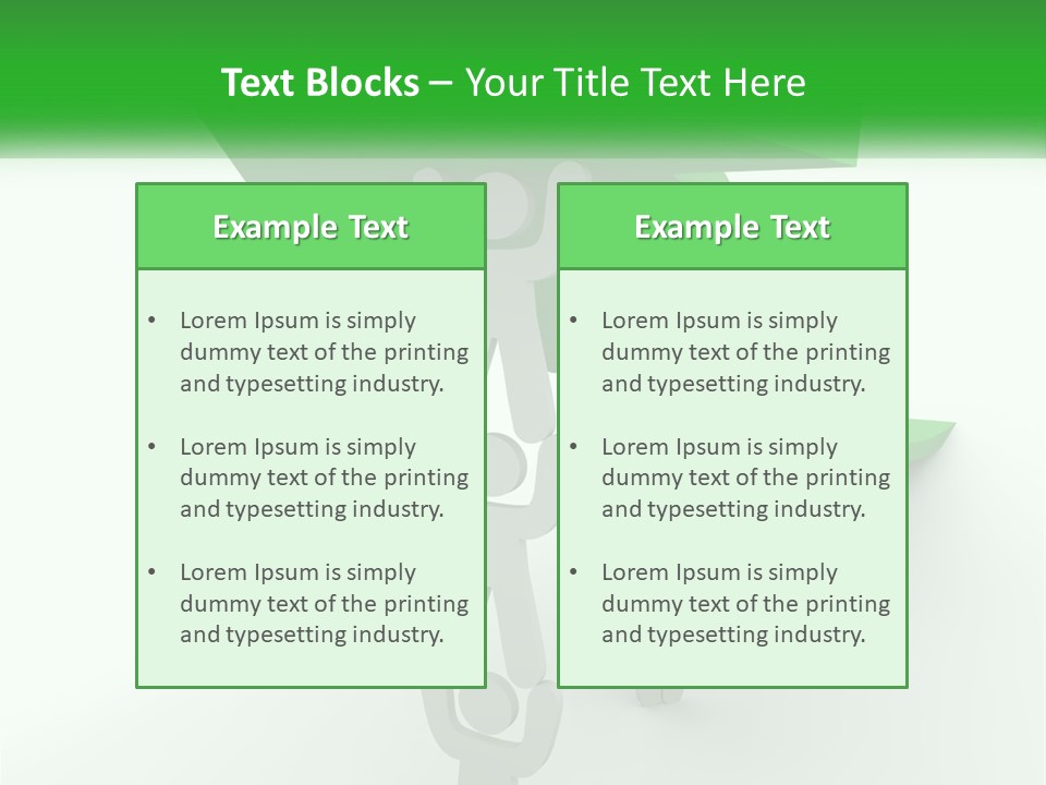 A Group Of People Holding Up A Green Arrow PowerPoint Template