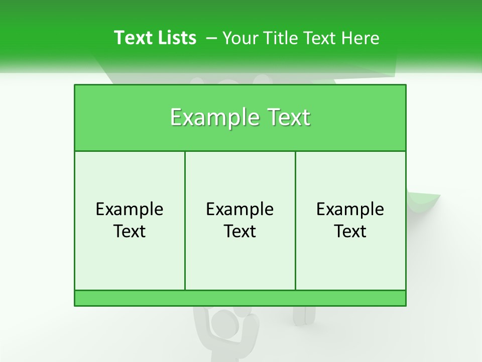 A Group Of People Holding Up A Green Arrow PowerPoint Template