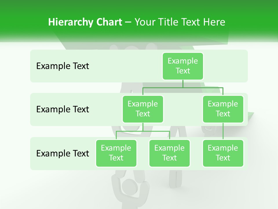 A Group Of People Holding Up A Green Arrow PowerPoint Template