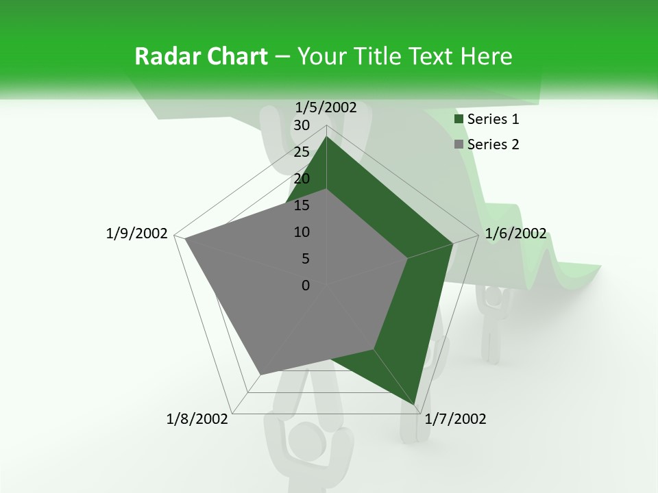 A Group Of People Holding Up A Green Arrow PowerPoint Template
