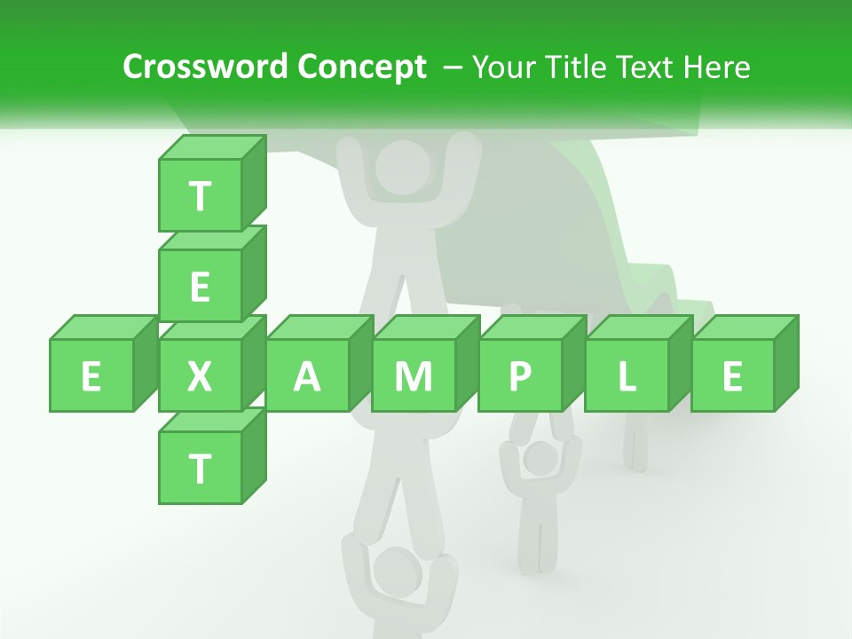 A Group Of People Holding Up A Green Arrow PowerPoint Template