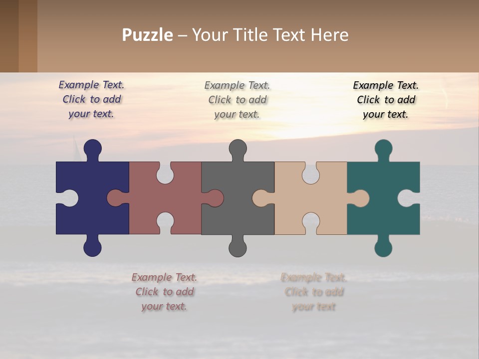 A Sailboat In The Ocean At Sunset PowerPoint Template