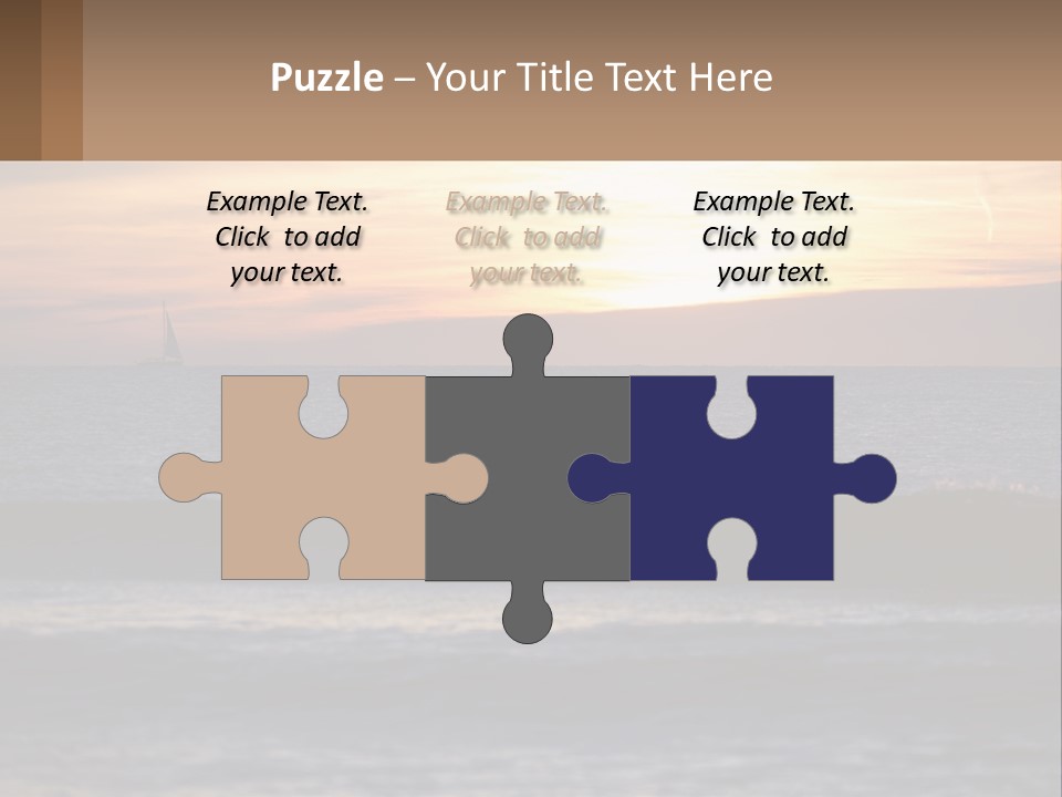 A Sailboat In The Ocean At Sunset PowerPoint Template