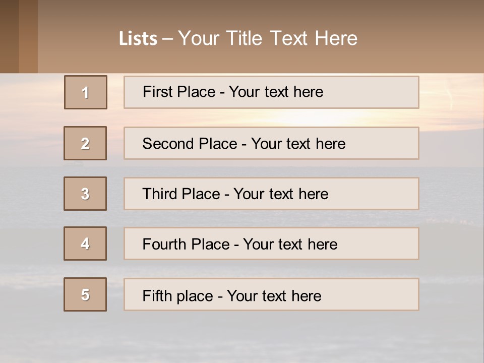 A Sailboat In The Ocean At Sunset PowerPoint Template