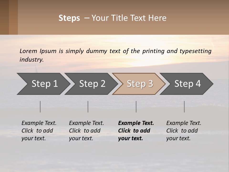 A Sailboat In The Ocean At Sunset PowerPoint Template