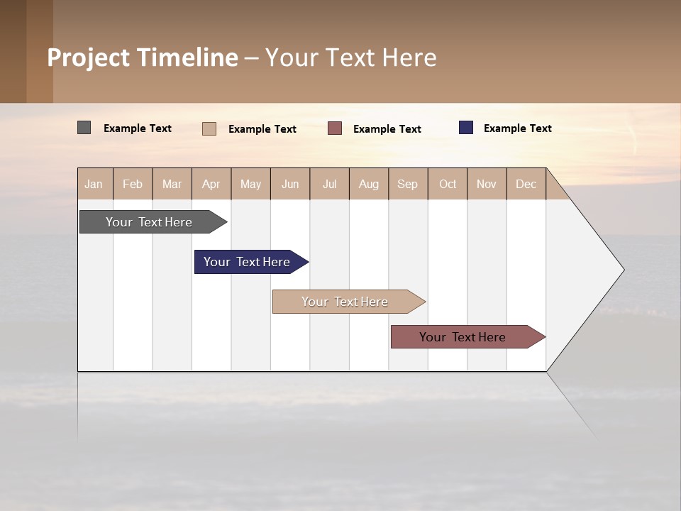 A Sailboat In The Ocean At Sunset PowerPoint Template