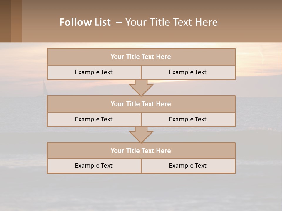 A Sailboat In The Ocean At Sunset PowerPoint Template