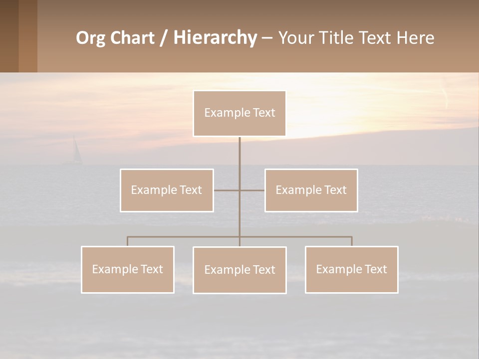 A Sailboat In The Ocean At Sunset PowerPoint Template