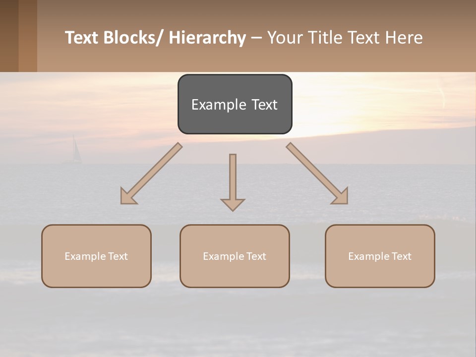 A Sailboat In The Ocean At Sunset PowerPoint Template