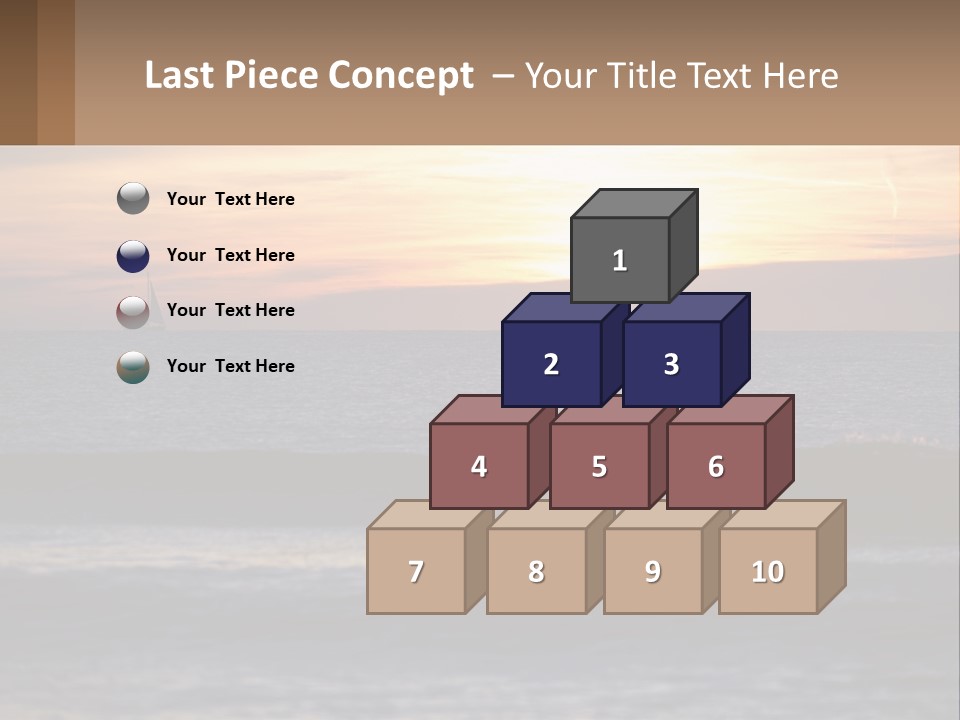 A Sailboat In The Ocean At Sunset PowerPoint Template