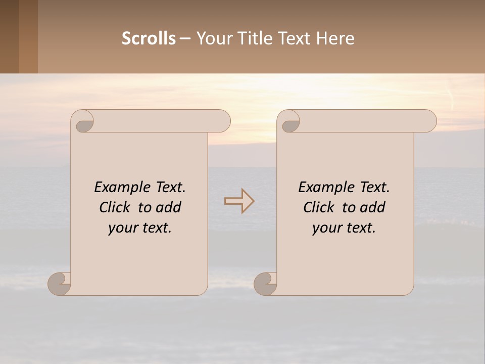 A Sailboat In The Ocean At Sunset PowerPoint Template
