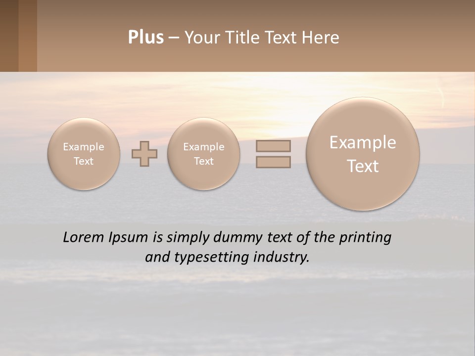 A Sailboat In The Ocean At Sunset PowerPoint Template