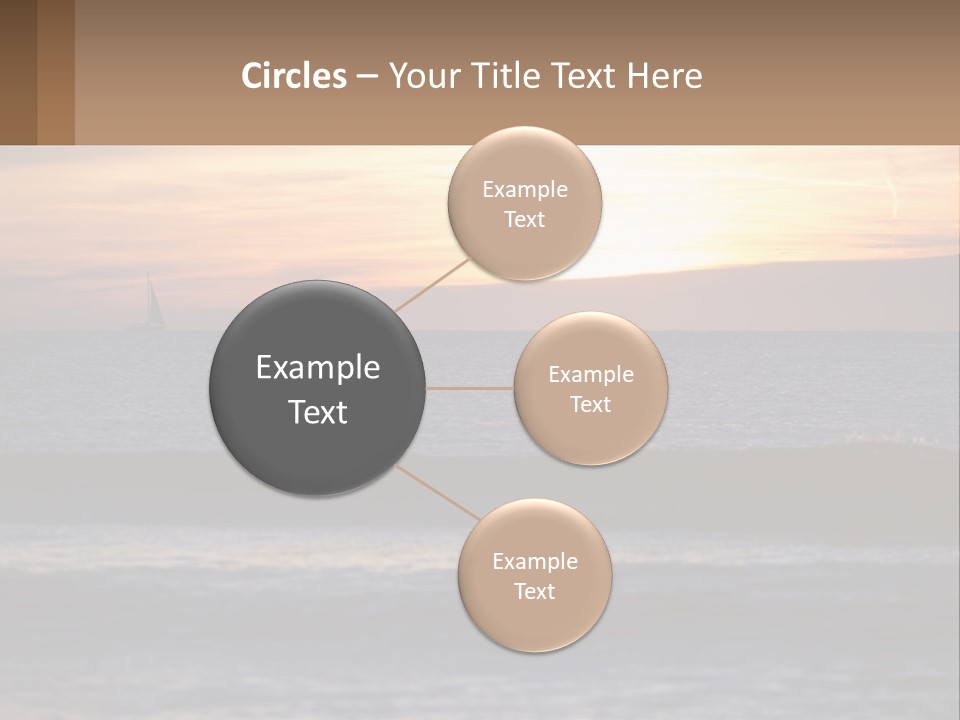 A Sailboat In The Ocean At Sunset PowerPoint Template