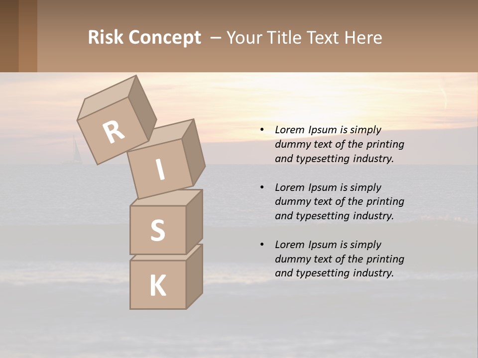 A Sailboat In The Ocean At Sunset PowerPoint Template