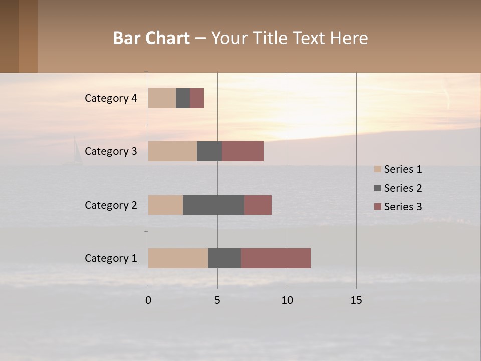 A Sailboat In The Ocean At Sunset PowerPoint Template