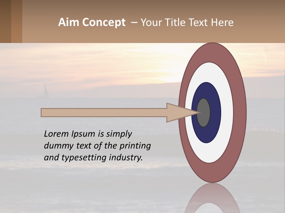 A Sailboat In The Ocean At Sunset PowerPoint Template