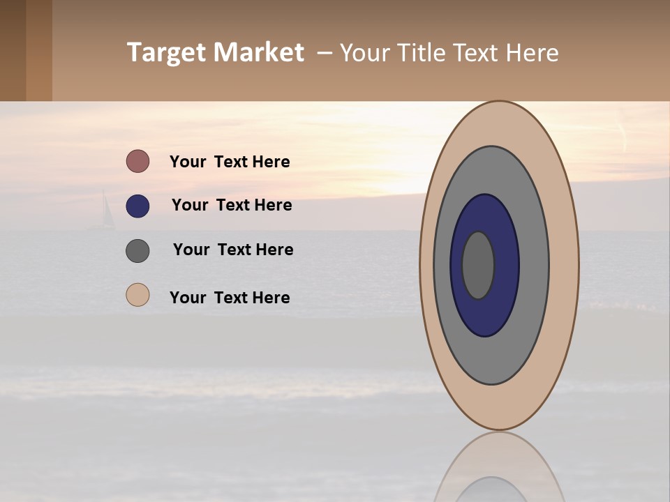 A Sailboat In The Ocean At Sunset PowerPoint Template