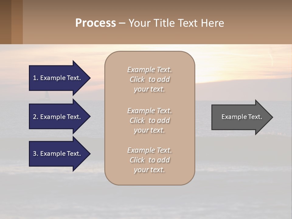 A Sailboat In The Ocean At Sunset PowerPoint Template