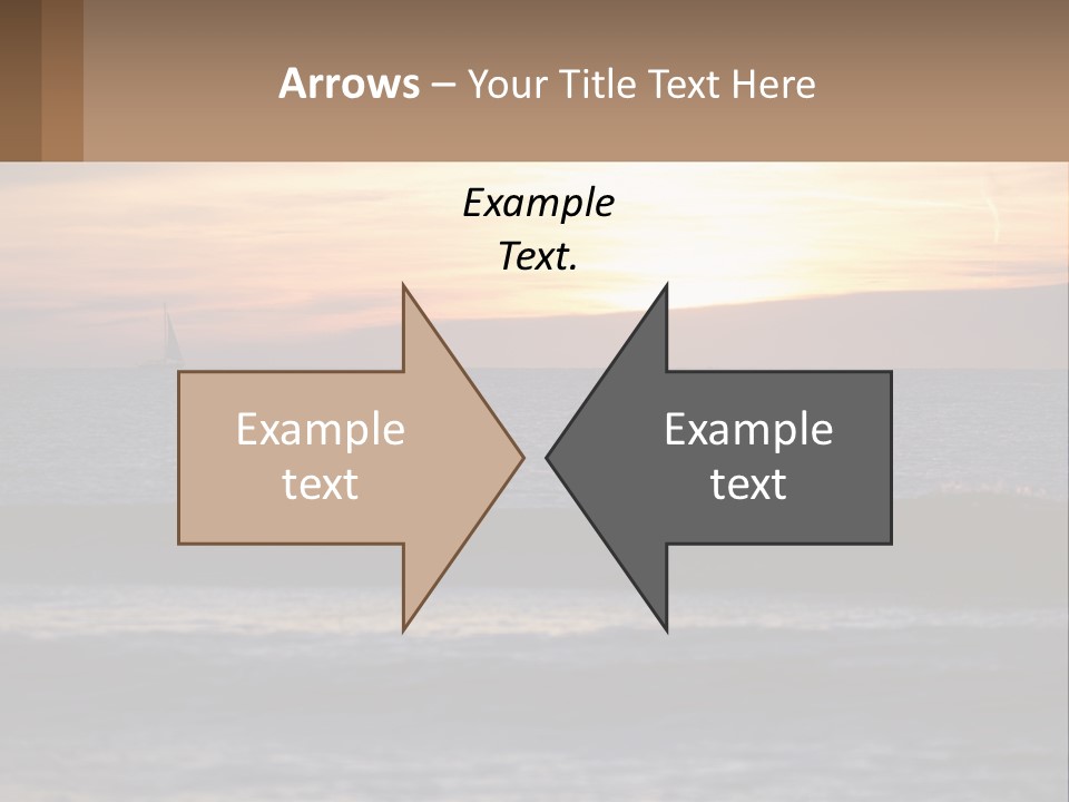 A Sailboat In The Ocean At Sunset PowerPoint Template