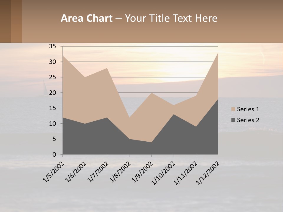 A Sailboat In The Ocean At Sunset PowerPoint Template