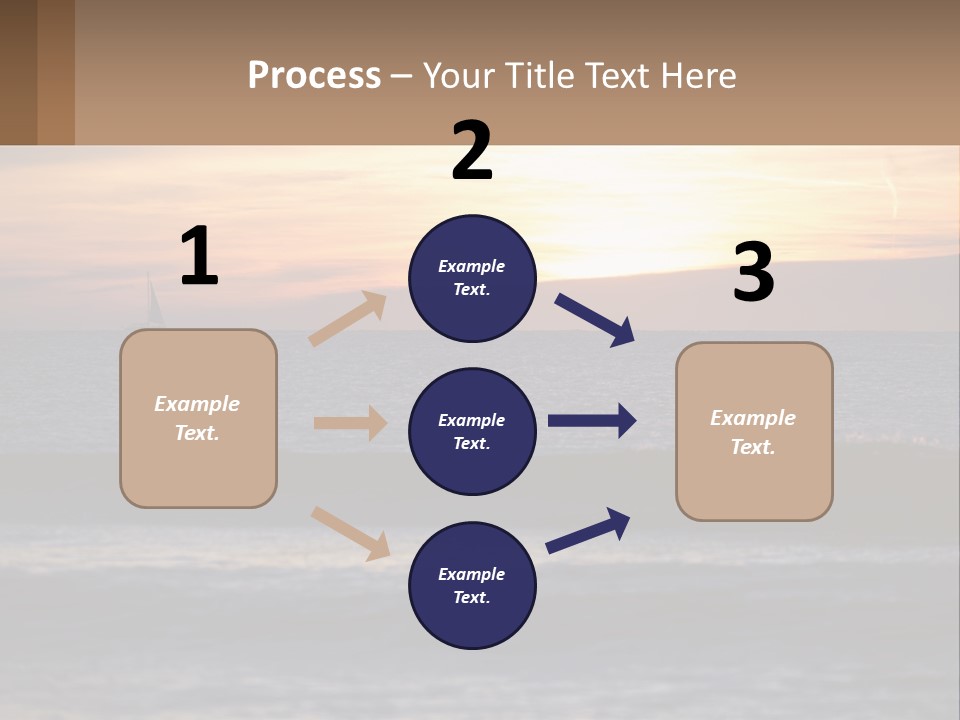 A Sailboat In The Ocean At Sunset PowerPoint Template