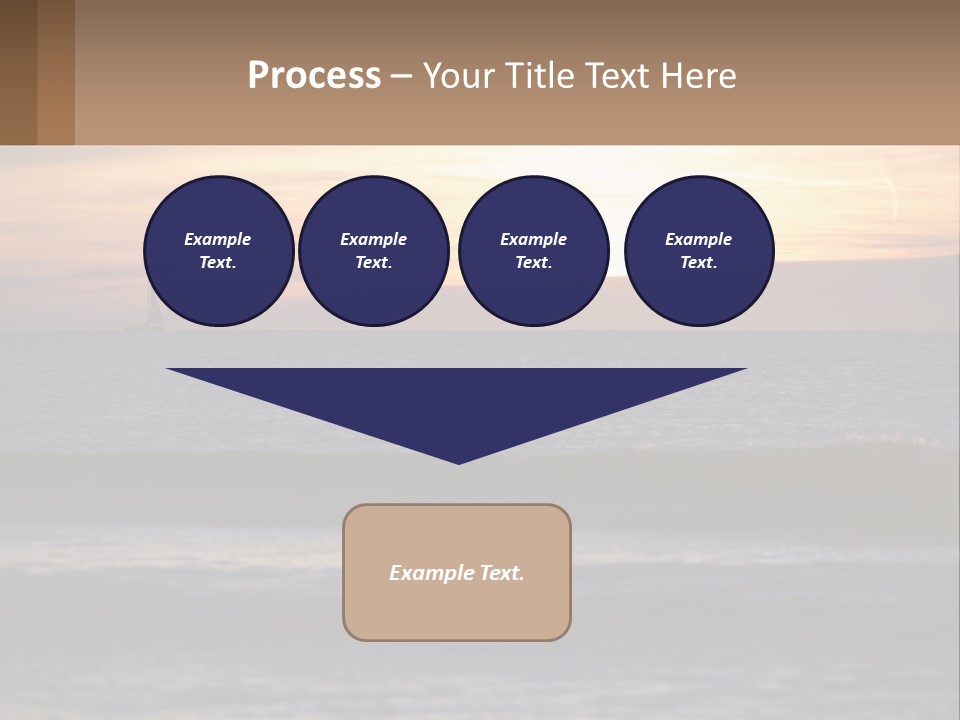 A Sailboat In The Ocean At Sunset PowerPoint Template