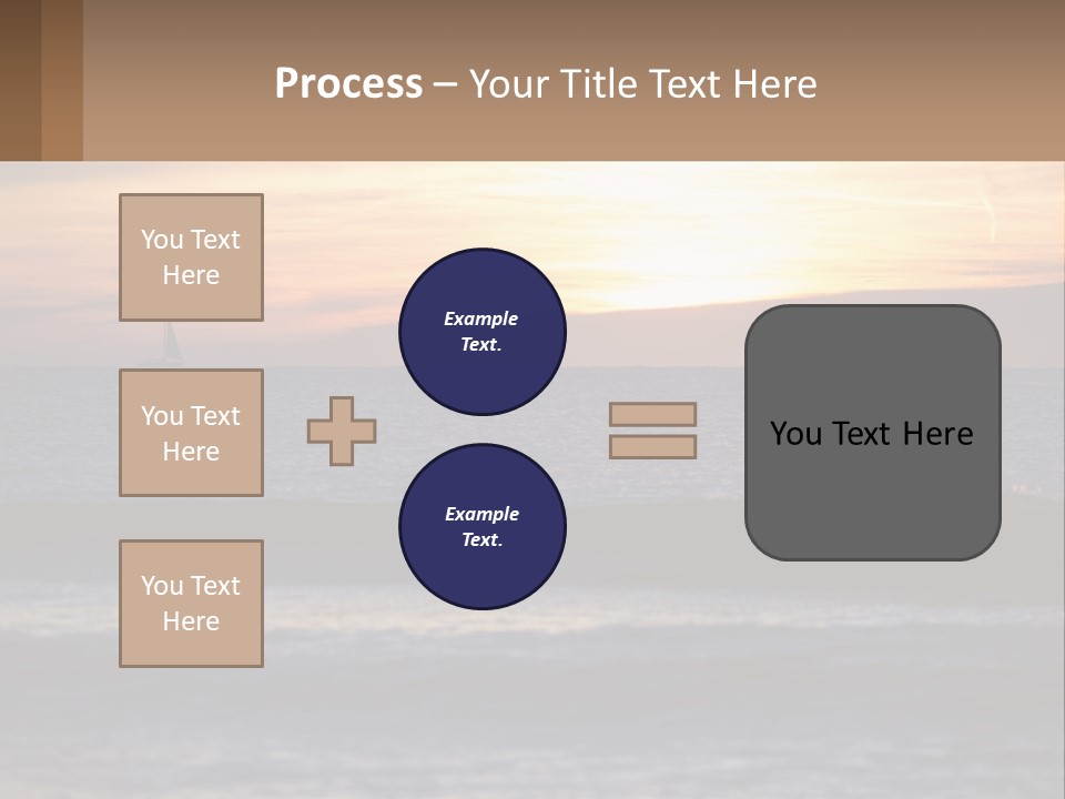 A Sailboat In The Ocean At Sunset PowerPoint Template