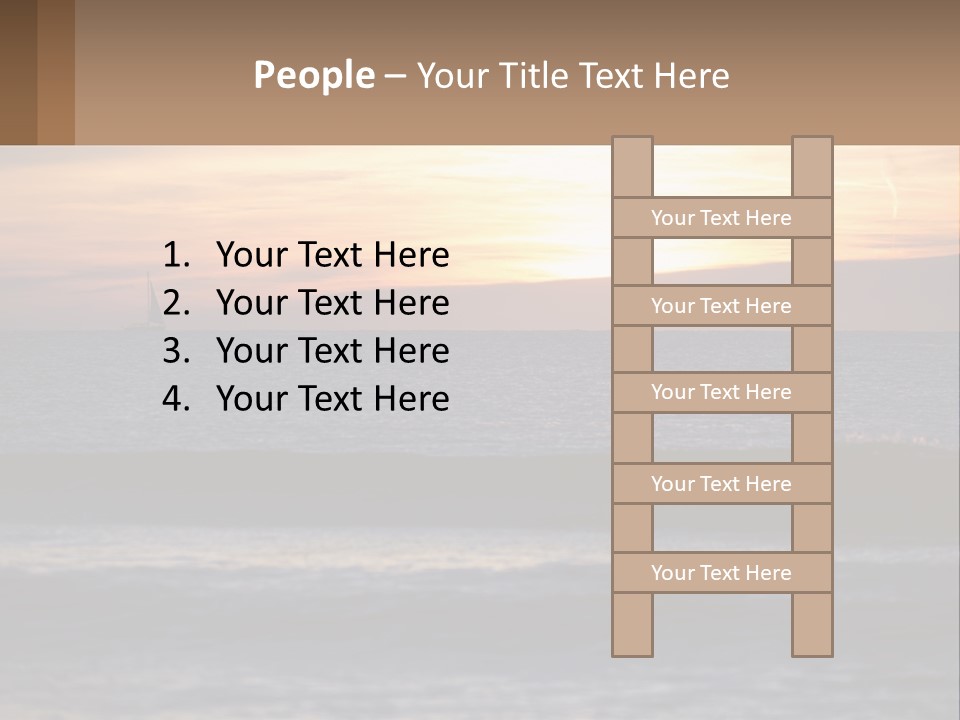 A Sailboat In The Ocean At Sunset PowerPoint Template