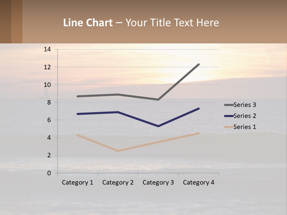 A Sailboat In The Ocean At Sunset PowerPoint Template