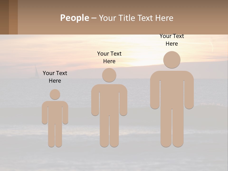 A Sailboat In The Ocean At Sunset PowerPoint Template