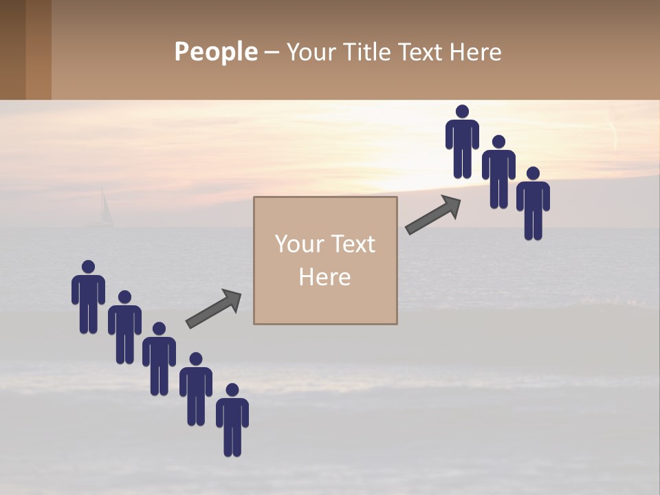 A Sailboat In The Ocean At Sunset PowerPoint Template