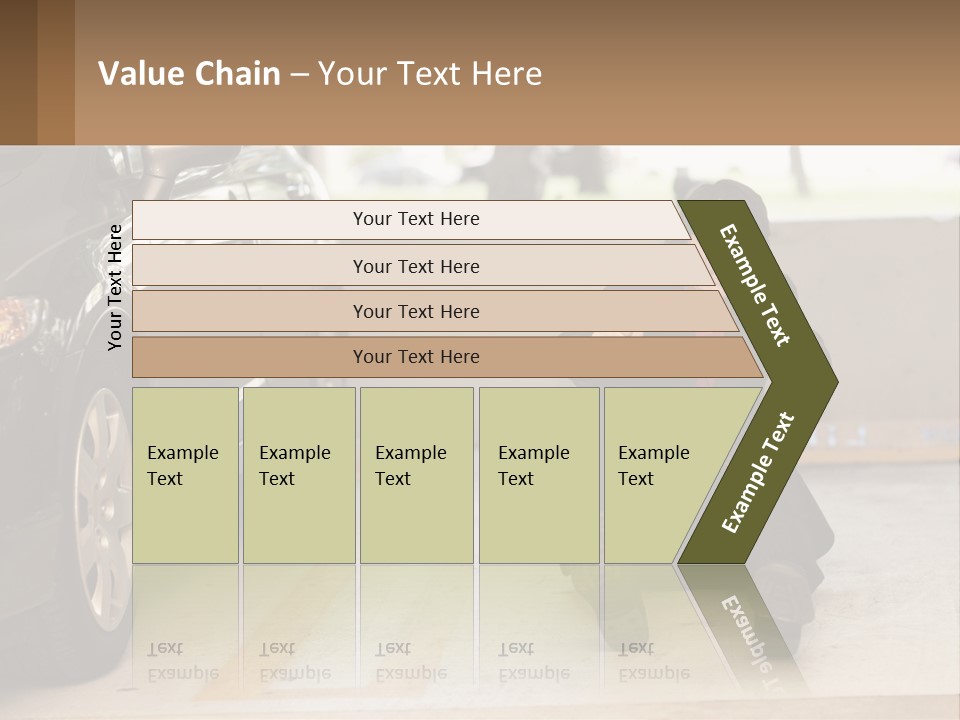 A Woman Sitting On The Ground In Front Of A Car PowerPoint Template